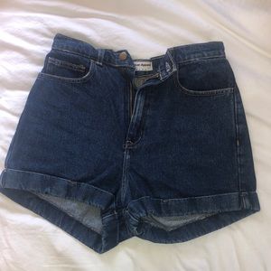 American Apparel High Waist Denim Shorts
